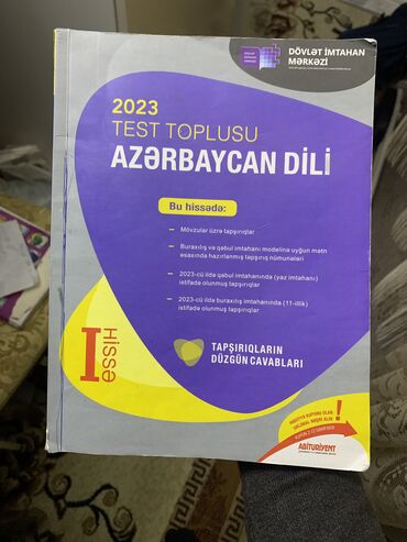 azərbaycan dili kitabı 6 cı sinif: Azərbaycan dili Testlər 9-cu sinif, DİM, 1-ci hissə, 2023 il