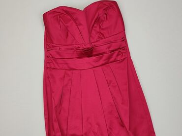 sukienki satynowa różowa: Sukienka, S, stan - Bardzo dobry