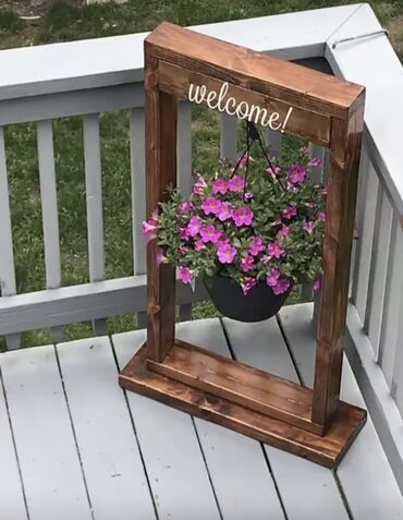 Digər divar panelləri: Məhsul: Taxta dekorativ güldan qutuları və divar üçün asma çiçək — 6