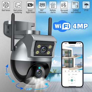 video dayə: Wifi ptz 360° 5mp/4k wifi cöl kamera original provision 2 kamerali