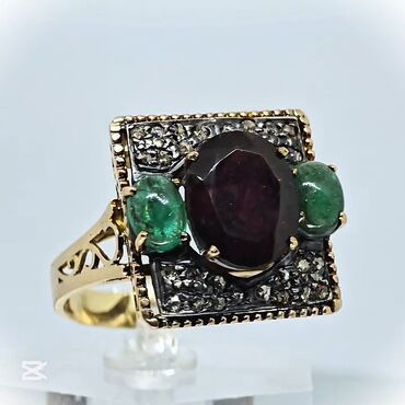 Üzüklər: Üzük, Sarı qızıl, Qranat — 1