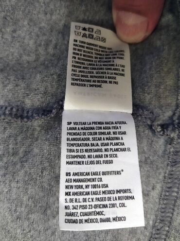 Majice: Majica na duge rukave, S (EU 48), American Eagle, bоја - Siva, Pamuk — 15