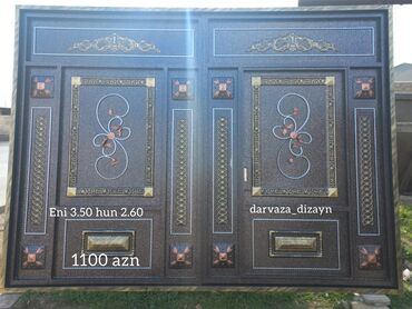 Həyət darvazaları: Olculeri ve qiymetleri sekilde yazilib baki daxili catdirilma — 9