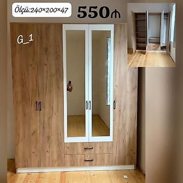 G_1 model geyim dolabı - Ölçü: 240 × 200 × 47 sm - Material: ağac