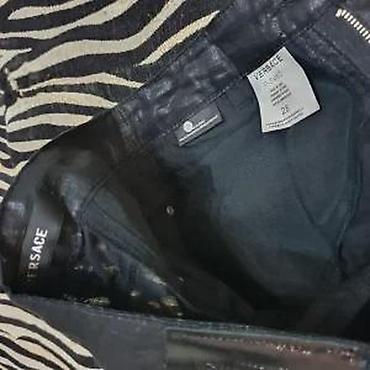 Ostala muška odeća: VERSACE PANTALONE VEL. S VOSKIRANE | Versace crne pantalone od lana — 9