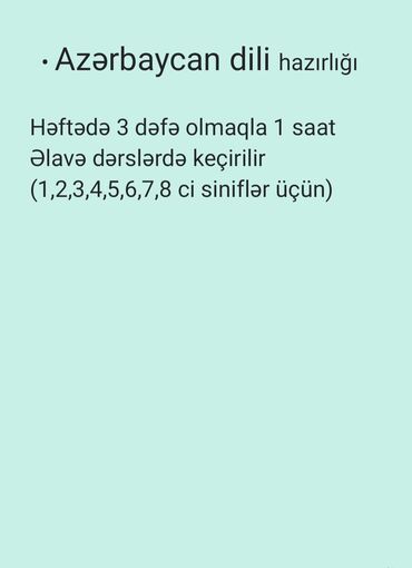 tibb kurslari sumqayitda: Repetitor, Azərbaycan dili, İmtahanlara hazırlıq, Abituriyent hazırlığı