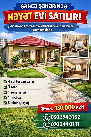binə atçiliq: 4 otaqlı, 4 kv. m, Kredit yoxdur, Orta təmir — 1