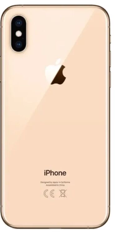 Apple iPhone: IPhone Xs, Скидка 10%, Б/у, 64 ГБ, Золотой, Защитное стекло, Чехол, Кабель, 78 %