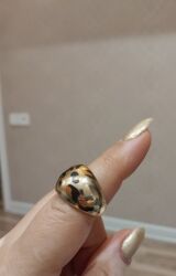 Üzüklər: Qızılı tonlarda tənzimlənən barmaq üzü dəsti - 3 ədəd qalın dizaynlı — 6