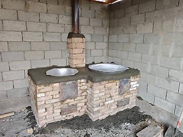 Дровяные печи: Уличная/домашняя дровяная очаговая печь под казаны (стационарный — 16