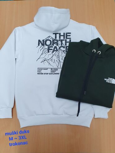 muske cipele od prevrnute koze: Sweatshirt, 2XL (EU 56), 3XL (EU 58), L (EU 52), The North Face, With a hood