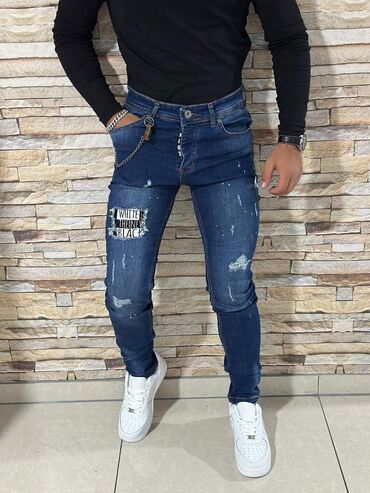 Farmerke: Muške uske farmerke – crne/ugljen s efektom ispranog denima i — 6