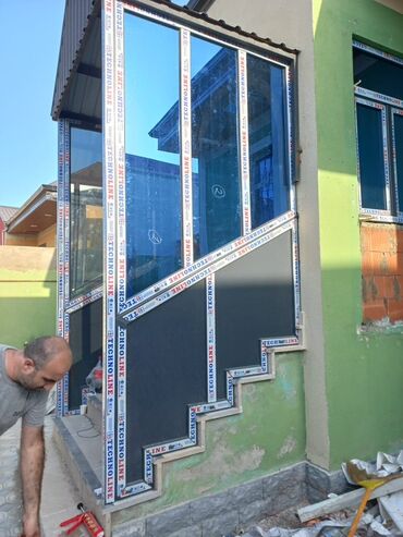 Plastik pəncərələr: Yeni İkiqat şüşə paketi Plastik pəncərə, Еni: 100 sm, Uzunluğu: 100 sm, Pulsuz quraşdırma — 7