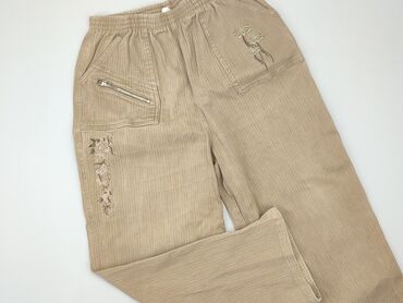 brązowa spódnice w kratę: Material trousers, L (EU 40), condition - Good