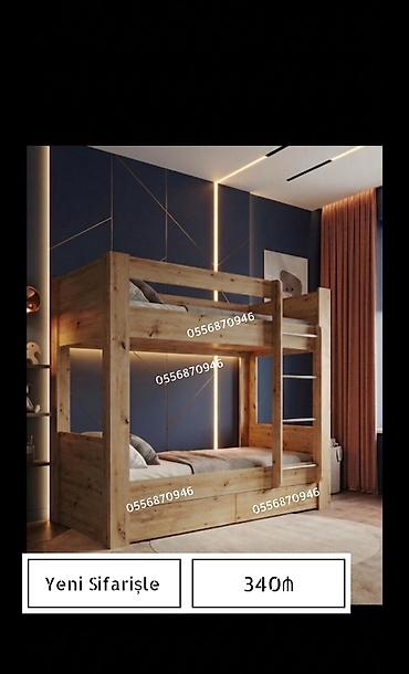 termo mebel: Oğlan və qız üçün, Yeni, Çarpayı, Matras ilə, Siyirməli, Laminat — 2