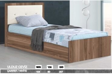дачная мебель баку: Новый, Односпальная кровать, Без подьемного механизма, С матрасом, С выдвижными ящиками