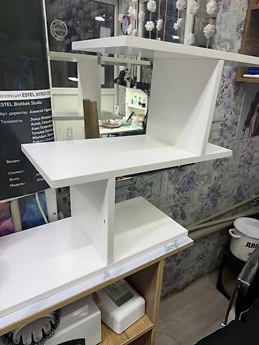 office table: Офисная полка, Новый, ЛДСП, Самовывоз, цвет - Белый — 1
