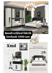 встроенная мебель для спальни: Двуспальная кровать, Шкаф, Трюмо, 2 тумбы