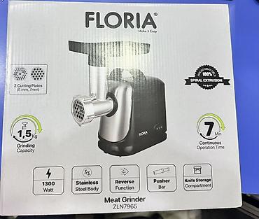 Ət çəkən maşınlar: FLORIA ZLN7965 ətçəkən maşın - Güc: 1300 W - Korpus: paslanmayan — 1