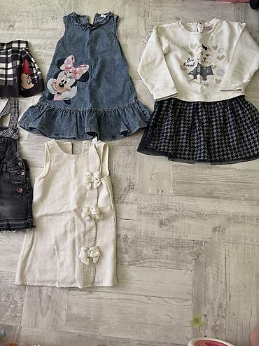 termo farmerice: Paket garderobe za devojcicu velicina 4,ocuvano Zara,Beba — 10