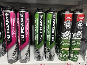 podni pvc paneli: PU montažna pena – niskoekspandirajuća, za pištolj, 750 ml - — 1