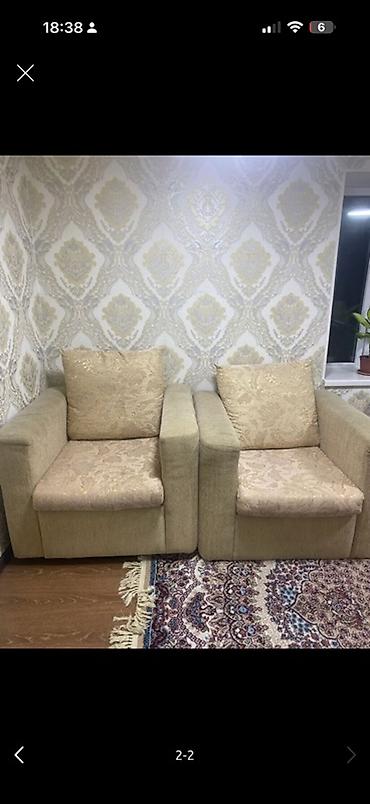 мягкий кресло мешок: Комплект мягкой мебели: 2 кресла. Кресла выполнены в светло-бежевой — 1