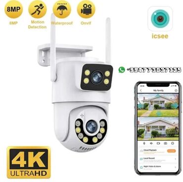 aqara smart ip camera: Wifi Camera RJ45 Lan 8MP Ultra HD 4K PTZ Dual lens yüksek keyfiyetli