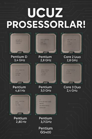 notebook ram 8: Prosessor Intel Pentium İntel Pentium 3-4 GHz, İşlənmiş