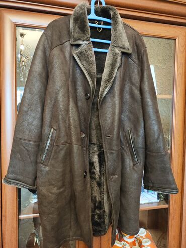 дублёнки мужские: Куртка XL (EU 42), цвет - Коричневый