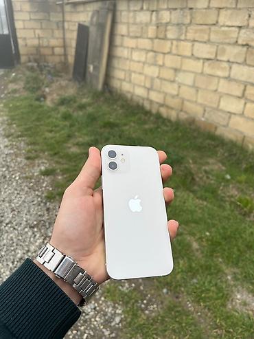 electronics iphone: IPhone 12, 128 GB, Ağ, Zəmanət, Barmaq izi, Simsiz şarj — 1
