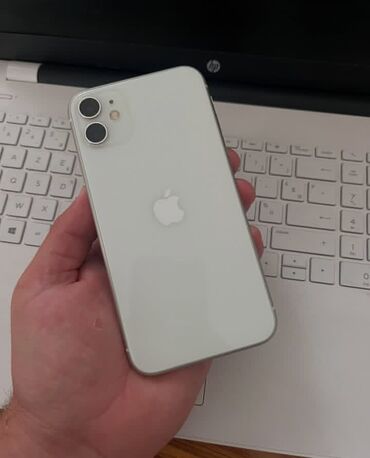 Apple iPhone: IPhone 11, 128 GB, Ağ, Zəmanət, Face ID, Sənədlərlə