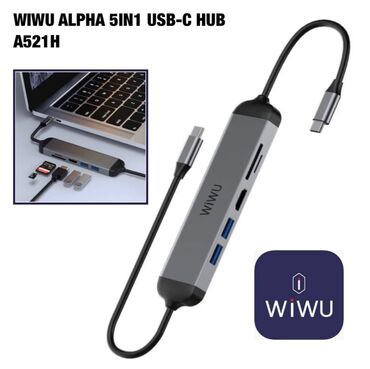 видеокарты pci express x16 2 х: WIWU Alpha 5in1 USB-C Hub A521H