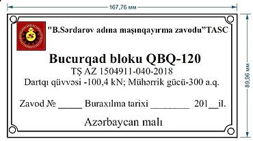 Digər xidmətlər: Avadanlıqların üzərində müxtəlif ölçüdə bilkaların hazırlanması. Dəmir — 1