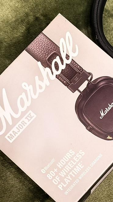 major: İşlənmiş Simsiz (Bluetooth) Qulaqcıqlar, Marshall, rəng - Qara — 2