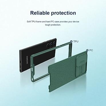 Maske i futrole za telefone: Maska Nillkin CamShield Pro za Samsung Galaxy S22 Ultra zelena — 9
