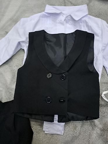 Uşaqlar üçün digər geyimlər: Oğlan uşağı uçün dəst - Qara qalstuk-kəpənək. - Laklı qara — 3