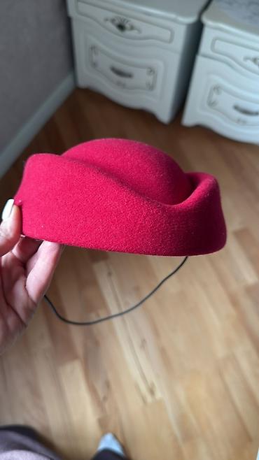 ic geyim: Qırmızı mini şlyapa/fasçinator - Stil: klassik pillbox/fasçinator — 2