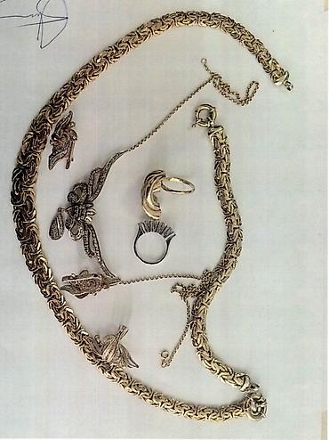 Aksesuarlar: Zinət əşyasının adı: braslet, sep 2 ədəd, üzük 2 ədəd, koliye, sırğa — 1