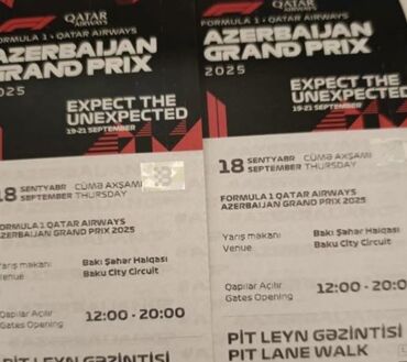 Velosiped aksesuarları: Salam Formula 1 biletləri satılır Əsas Abşeron tribunalarına biletlərə