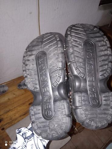 kobe patike: Balenciaga x Crocs-style klompe/saboti – crne - Materijal: sintetička — 3
