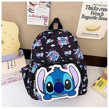 kipling monkey: Детский рюкзак с персонажем «Стич» - Яркий принт по всему рюкзаку и — 2