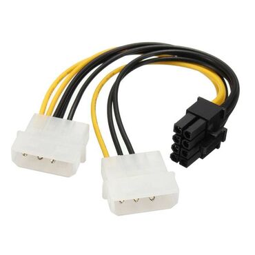 ноут 8: Кабель питания для видеокарты 8 pin - 2 x molex 3 pin (male)