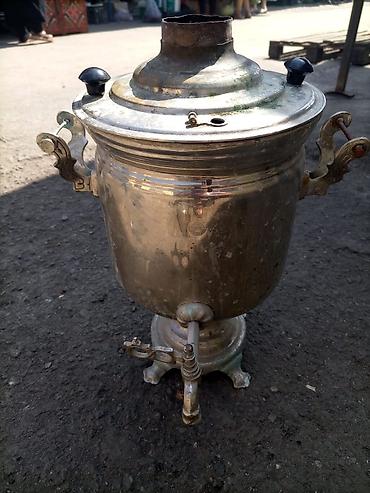 Техника для кухни: Kömürlə işləyən klassik samovar. Şəkillərdə metal korpuslu, iri — 4