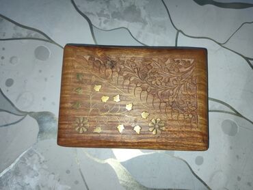 куплю деревянные ящики: Деревянная шкатулка с резьбой и инкрустацией - Материал: натуральное