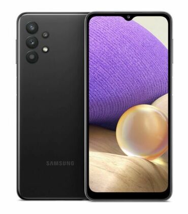 Samsung: Samsung Galaxy A32, Б/у, 64 ГБ, цвет - Черный, 2 SIM