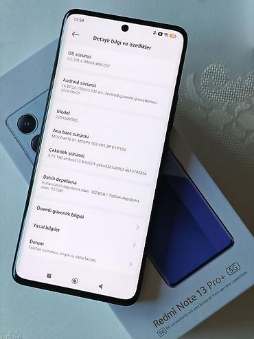 samsung fold 4: Redmi Note 13 Pro+, 512 GB, rəng - Qara, Barmaq izi — 5