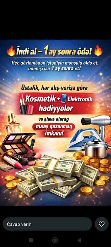 sabun qablasdirma isi: Satış məsləhətçisi tələb olunur, İstənilən yaş, Təcrübəsiz, İşəmuzd ödəniş — 1