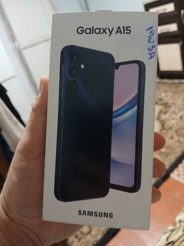 Samsung: Samsung Galaxy A15, 4 GB, rəng - Qara, Barmaq izi, İki sim kartlı, Sənədlərlə