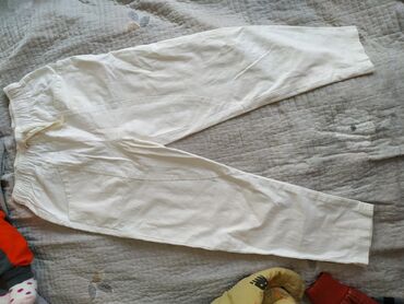 Белые штаны х/б лён 100%, размер S., состояние новых. прошу 500 с. за