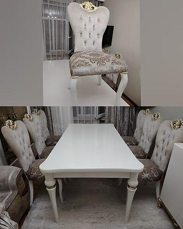 Endirim olundu 🛑🛑Masa dəsti satılır 450₼. 6 oturcağı var.Ünvan